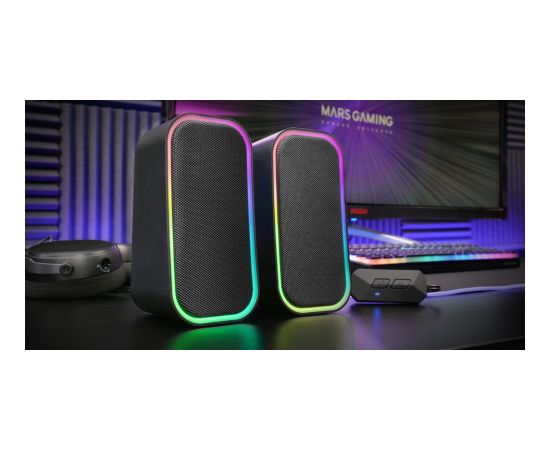 Mars Gaming MSOM USB DSP Stereo sistēma datoram 20W / RGB / Bluetooth 5.3