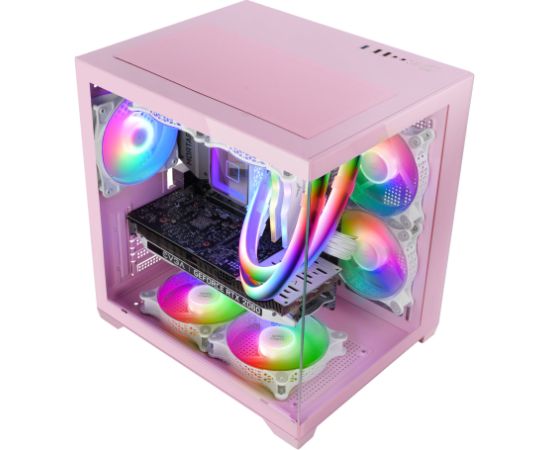 Mars Gaming MCVIEW2P Компьютерный корпус mATX / розовый