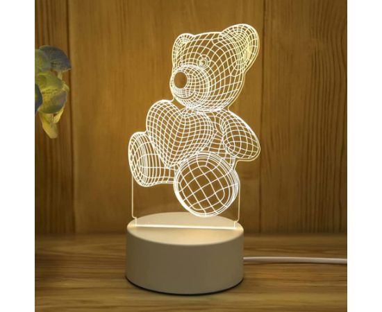 Elight ILU 3D Ilūziju LED Nakts Lampa ar Futbola Bumbu Multi-krāsu Gaisma (25x15cm) USB Darbināta