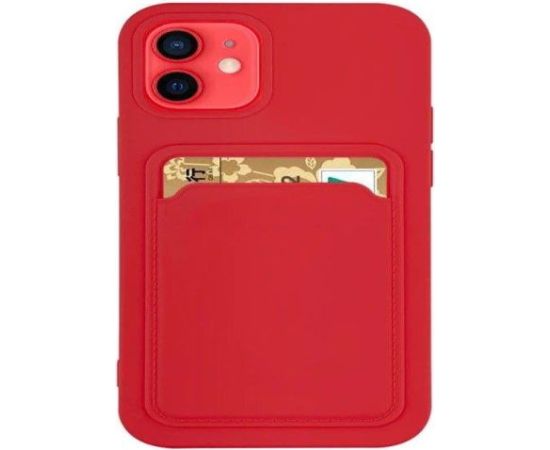 iLike Samsung  Card Cover case for Samsung Galaxy A52 4G / A52 5G / A52S 5G red