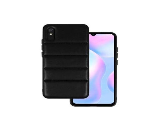 iLike Xiaomi  REDMI 9A LEATHER 3D CASE Black Neoriģinālie Maciņi
