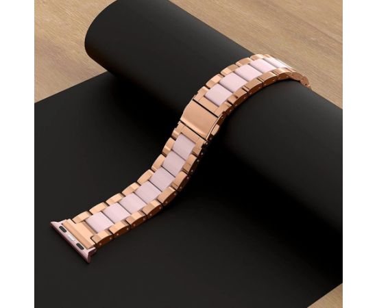 Tech-Protect moderna aproce Apple Watch 4 | 5 | 6 | 7 | 8 | 9 | 10 SE | Ultra 1 | 2 (42|44|45|49 mm) - rozā zelts