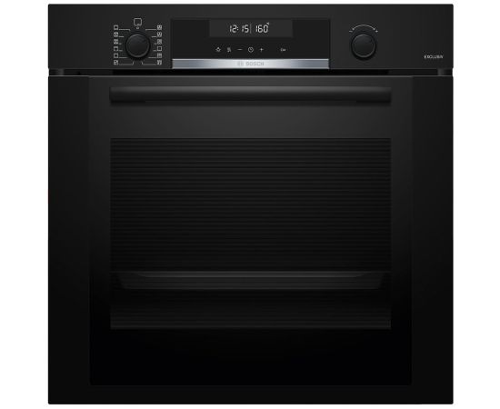 Bosch HBG378AB3 Serie6 Iebūvējama elektriskā cepeškrāsns, pirolītiskā tīrīšana, Melna, 71L