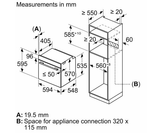 Bosch HBG378AB3 Serie6 Iebūvējama elektriskā cepeškrāsns, pirolītiskā tīrīšana, Melna, 71L