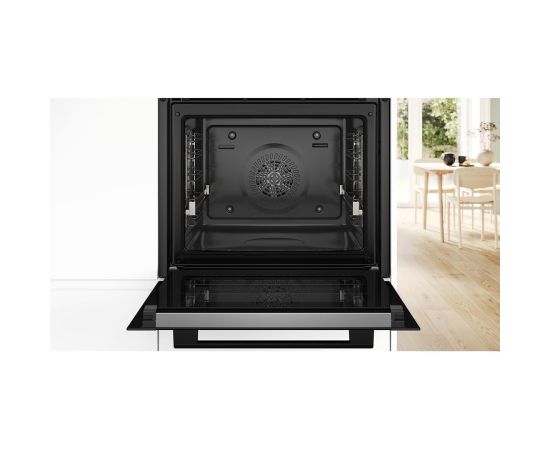 Bosch HBG378AB3 Serie6 Iebūvējama elektriskā cepeškrāsns, pirolītiskā tīrīšana, Melna, 71L