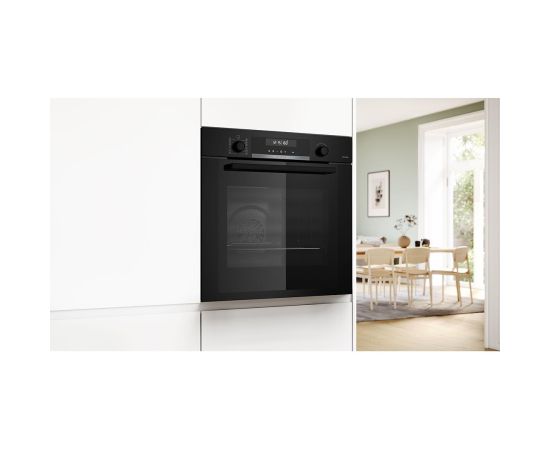 Bosch HBG378AB3 Serie6 Iebūvējama elektriskā cepeškrāsns, pirolītiskā tīrīšana, Melna, 71L