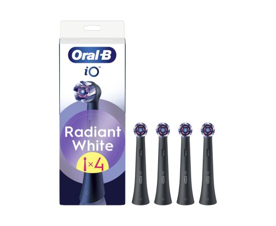 Braun Oral-B Radiant White, 4 gab., melna - Uzgaļi elektriskajai zobu birstei