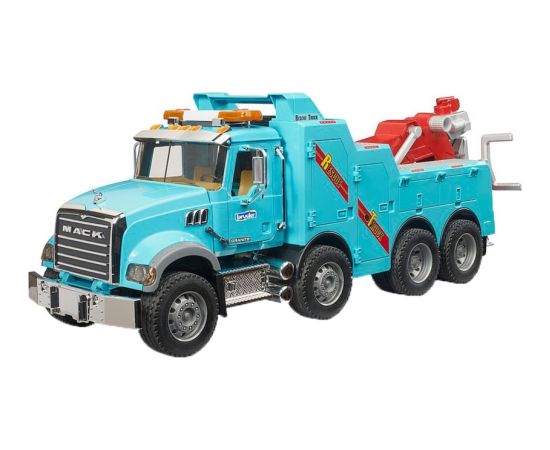 bruder MACK Granite recovery and tow truck with light and sound module, model vehicle