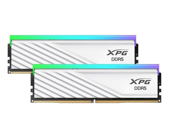 ADATA DDR5 - 32GB - 6000 - CL - 32 (2x 16 GB) Dual Kit, RAM White, AX5U6000C3616G-DTLABRWH, XPG Lancer Blade RGB, INTEL XMP, AMD EXPO