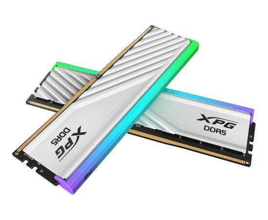 ADATA DDR5 - 32GB - 6000 - CL - 32 (2x 16 GB) Dual Kit, RAM White, AX5U6000C3616G-DTLABRWH, XPG Lancer Blade RGB, INTEL XMP, AMD EXPO