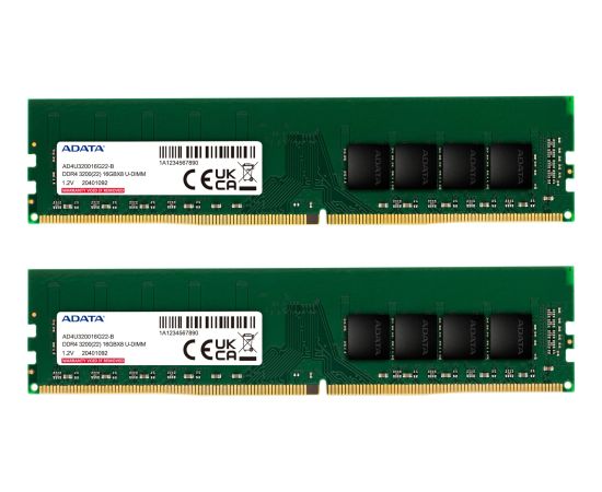 ADATA DDR4 - 32GB - 3200 - CL - 22 (2x 16 GB) dual kit (green, AD4U320016G22-DTGN, Premier)