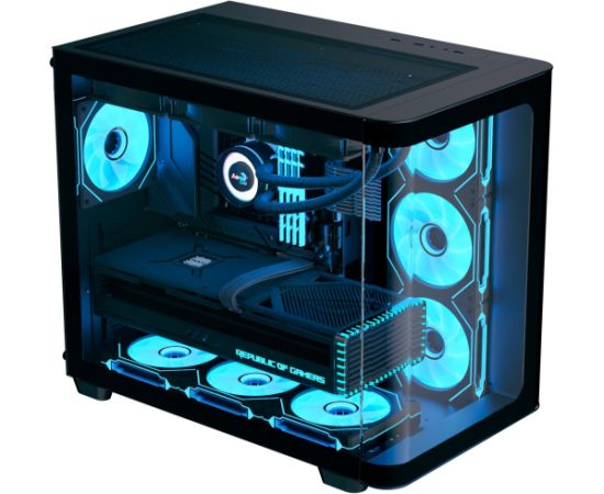 Aerocool P500C-G-BK-v1, tower case (Black, Tempered Glass x 3)