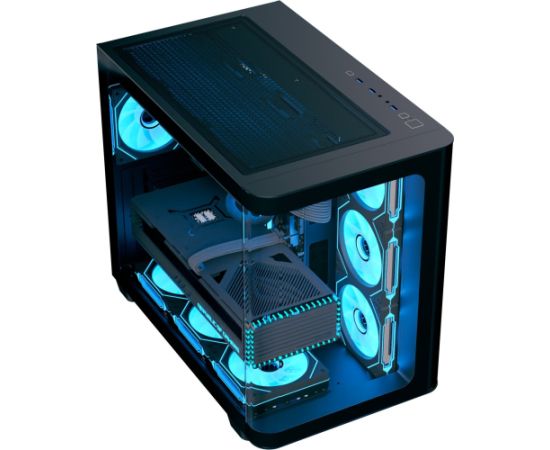 Aerocool P500C-G-BK-v1, tower case (Black, Tempered Glass x 3)
