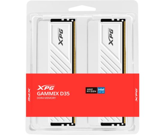 ADATA DDR4 - 32GB - 3600 - CL - 16 (2x 16 GB) Dual Kit, memory (white, AX4U320016G16A-DTWHD35, XPG Gammix D35, INTEL XMP)