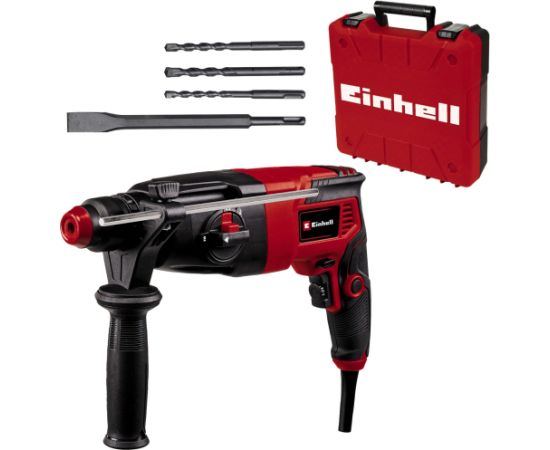 Einhell hammer drill TC-RH 620 4F Kit (black/red, 620 watts, E-Box Basic, incl. drill and chisel)