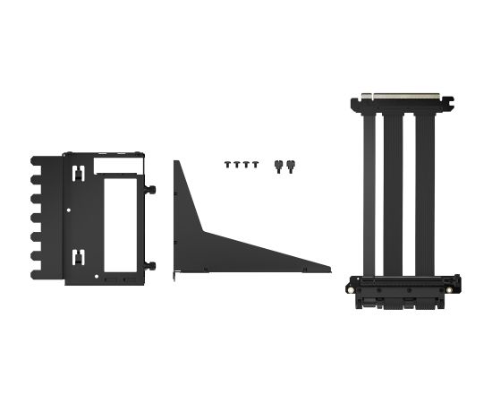 Fractal Design Flex 2 PCIe 4.0 x16 Black, bracket + extension cable (black, 19.5cm)