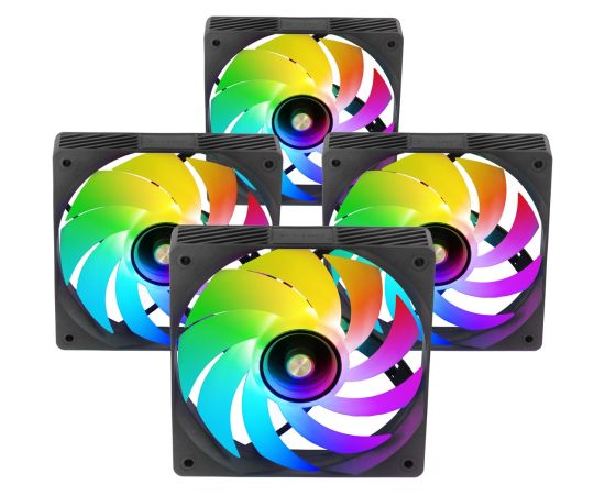 TACENS MARS MF-SI4KIT FANS 120 ARGB x4 BK- wentylatory+hub+pilot (TACMARS-MFSI4KIT)