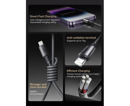 USB cable Joyroom SA-50 USB-C to Lightning 30W 1.2m dark grey