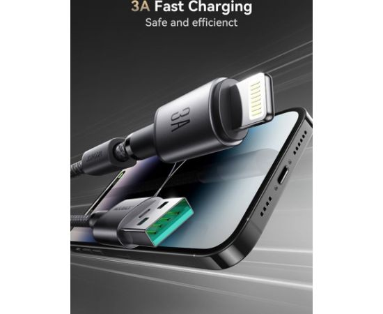 USB кабель Joyroom SA-50 USB-A to Lightning 3A 1.2m темно-серый