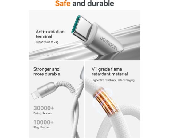 USB cable Joyroom S-A51 USB-C to Lightning 30W 1.2m light gray