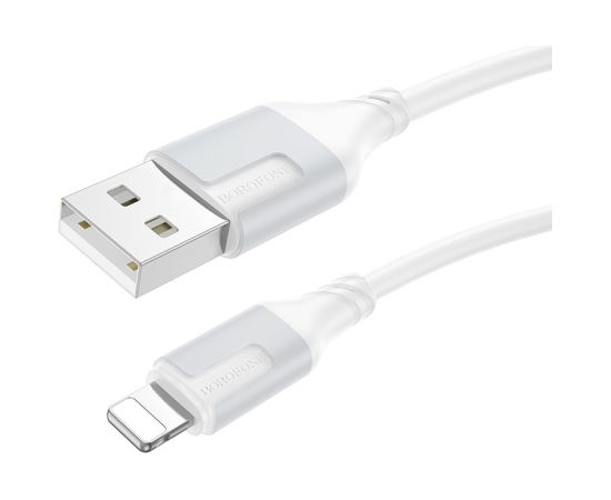 USB кабель Borofone BX101 USB-A to Lightning 1.0m белый