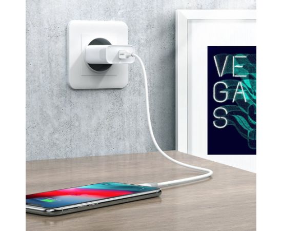 USB кабель Ugreen US171 MFi USB-C to Lightning 3A 1.0m белый