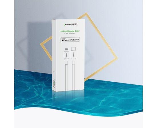 USB кабель Ugreen US171 MFi USB-C to Lightning 3A 1.0m белый
