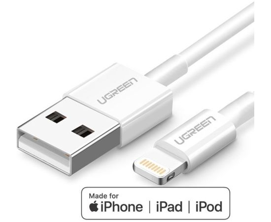 USB cable Ugreen US155 MFi USB to Lightning 2.4A 1.5m white