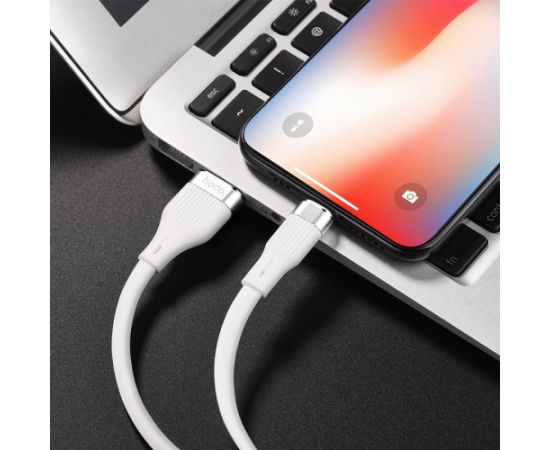 USB cable Hoco U72 Lightning 1.2m silicone white