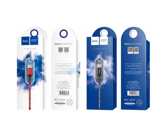 USB cable Hoco X14 Lightning red-black 1.0m