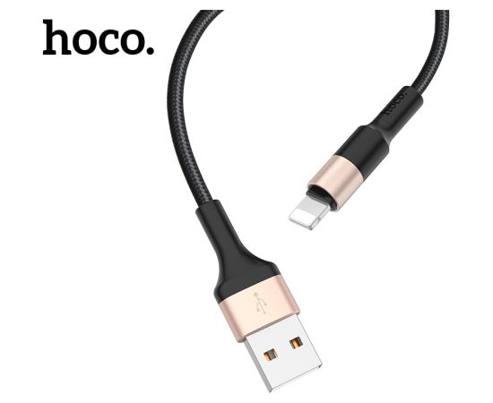USB cable Hoco X26 Lightning 1.0m black-gold