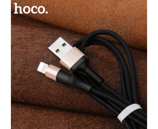 USB cable Hoco X26 Lightning 1.0m black-gold