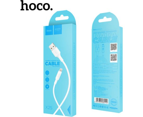 USB cable Hoco X25 Lightning 1.0m white
