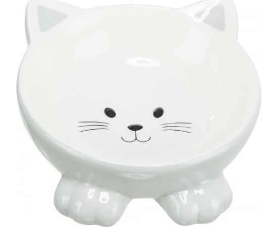 Trixie Miska ceramiczna, dla kota, w kształcie kota, różne kolory, 150ml, 14 cm, wysoka (TX-24807)