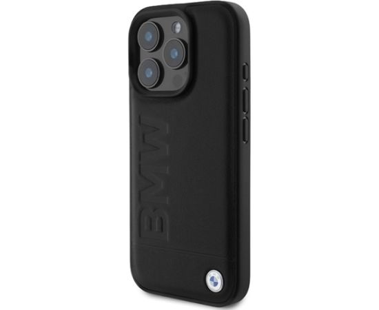 BMW MagSafe Leather Hot Stamp Aizsargapvalks priekš Apple iPhone 16 Pro Max