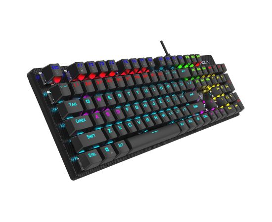Aula S2022 Mehāniskā RGB LED Apgaismojuma Spēļu Tastatūra 106 taustiņi EN / RUS Izkārtojums USB Melns