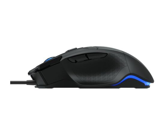 Aula S12 Multi-krāsu apgaismojuma Vada Spēļu Optiskā pele 7 pogas 800-4800dpi ar ergonomisku formu Melna