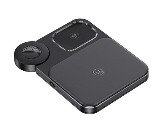 USAMS 3in1 induktīvā uzlāde 15W melns CD190WXC01 (US-CD190)
