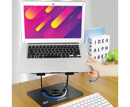 Вращающееся настольное крепление AWEI X46 для ноутбука до 16" black|black