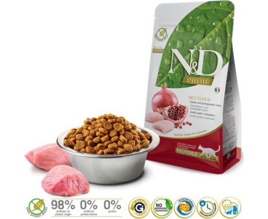 FARMINA N&D Prime Neutered Chicken&Pomegranate Adult - dry cat food - 5 kg