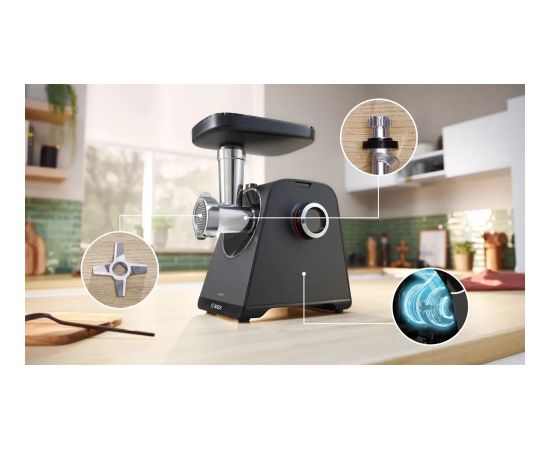 Bosch MFWS430B mincer 1900 W Black, Silver