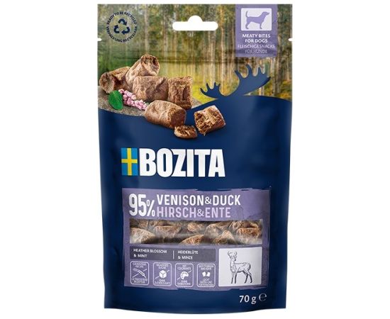BOZITA Meaty bites Venison and duck - dog treat - 70g