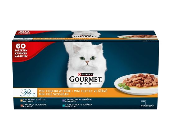 PURINA Gourmet Perle Mini fillets in sauce - wet cat food - 60x85g