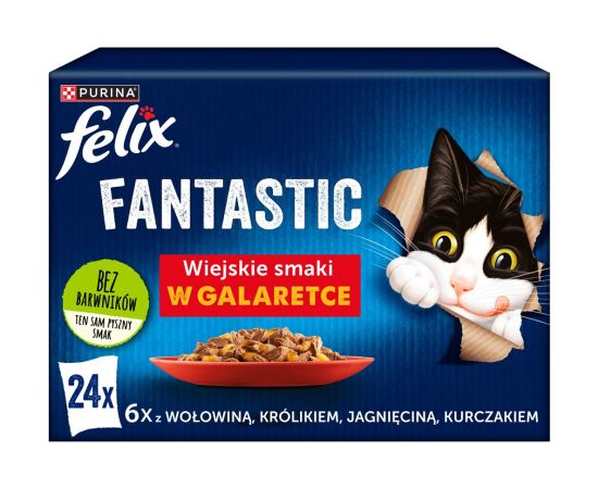 Purina Felix Fantastic country flavors in jelly - Wet food for cats - 24x 85g