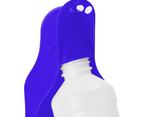 Бутылка для воды для собаки, кошки Springos PA0295, с поилкой, 250 мл, темно-синяя