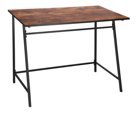 Письменный стол, компьютерный игровой Springos HF0027, 100x50x76 см, лофт стиль, черный/коричневый