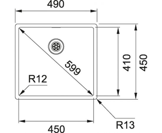 Franke Box Spiedpoga BXX 110-45/ BXX 210-45 Nerūsējoša tērauda