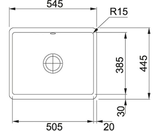 Franke Kubus KBK 110-50 Fraceram Antracīts matēts