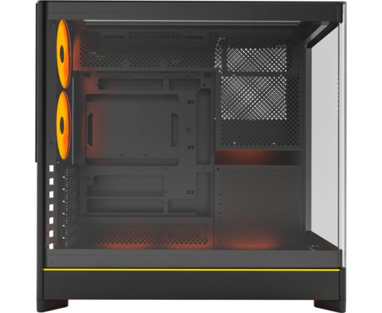 Montech HS02 PRO, tower case black, tempered glass x 2