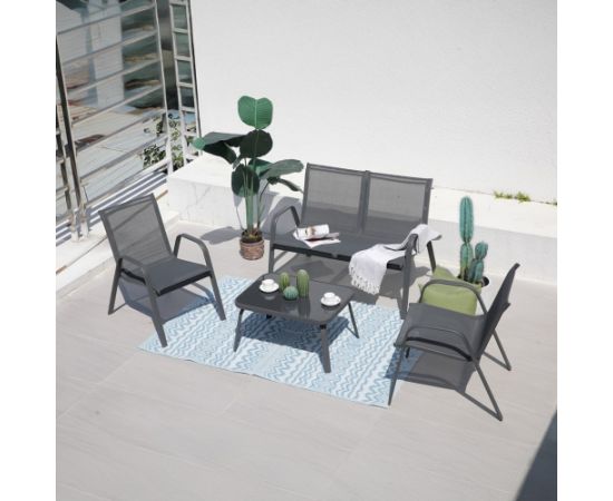 Mirpol Garden furniture set RIVET black